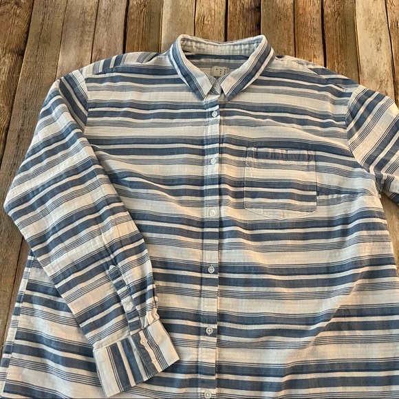 A.N.D EA YW women’s striped long sleeve button down shirt | size 2XL - Picture 4 of 11
